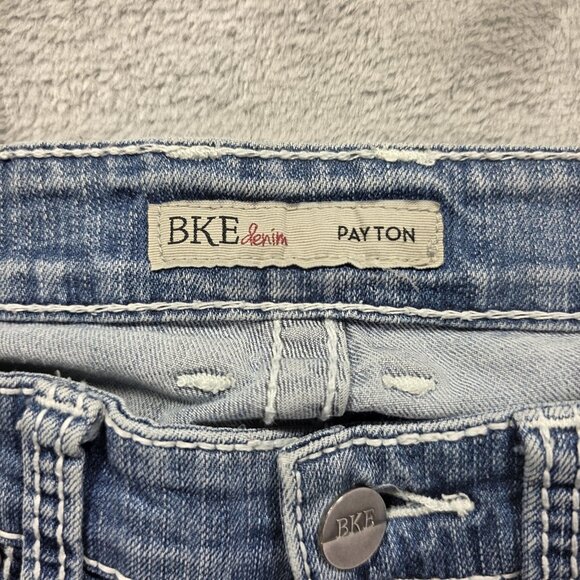 BKE Jeans Womens 27 Payton Straight Leg Stretch Distressed Denim Casual Pants - Picture 5 of 12